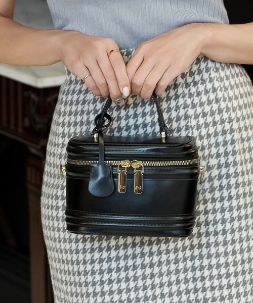 Julia Boutique（ジュリアブティック）の「2WAYバニティバッグ/22575（ハンドバッグ・レディース・ブラック/ブラウン・ONE）」の2枚目の写真