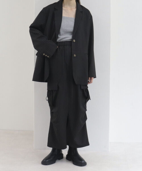 onulsoha（オヌルソハ）の「ストライプカーゴロングスカート（スカート・レディース・ベージュ系その他/ブラック系その他・38）」の16枚目の写真