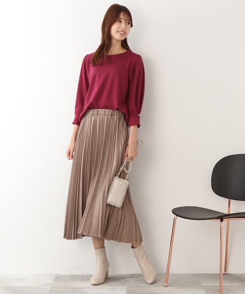 DRESKIP（ドレスキップ）の「◆ランダムプリーツスカート（スカート・レディース・オフホワイト/サンドベージュ/マスタード・02/03/04）」の5枚目の写真