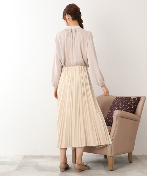 DRESKIP（ドレスキップ）の「◆ランダムプリーツスカート（スカート・レディース・オフホワイト/サンドベージュ/マスタード・02/03/04）」の7枚目の写真