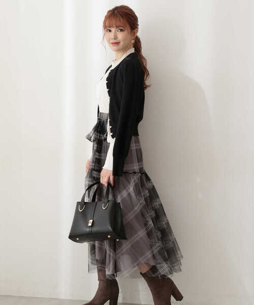 PROPORTION BODY DRESSING（プロポーションボディドレッシング）の「【美人百花11月号タイアップ 休井美郷さん着用商品】＜Ｅ＞アソートチュールスカート / 1212227001（スカート・レディース・ブラック系その他/ホワイト系その他・SMALL/MEDIUM）」の22枚目の写真