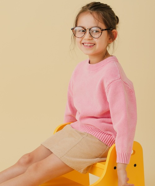 BAYFLOW(ベイフロー)の「【お家で洗える】アラエルモールニット(KIDS)(ニット/セーター・キッズ・ホワイト/イエロー/ブルー/ピンク/ブラウン/パープル・110cm/120cm/130cm/140cm)」の6枚目の写真