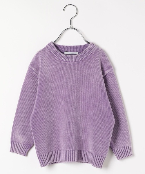 BAYFLOW(ベイフロー)の「【お家で洗える】アラエルモールニット(KIDS)(ニット/セーター・キッズ・ホワイト/イエロー/ブルー/ピンク/ブラウン/パープル・110cm/120cm/130cm/140cm)」の8枚目の写真