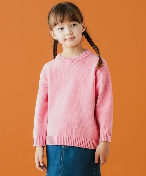 BAYFLOW(ベイフロー)の「【お家で洗える】アラエルモールニット(KIDS)(ニット/セーター・キッズ・ホワイト/イエロー/ブルー/ピンク/ブラウン/パープル・110cm/120cm/130cm/140cm)」の10枚目の写真