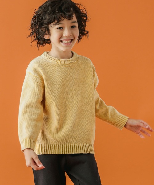 BAYFLOW(ベイフロー)の「【お家で洗える】アラエルモールニット(KIDS)(ニット/セーター・キッズ・ホワイト/イエロー/ブルー/ピンク/ブラウン/パープル・110cm/120cm/130cm/140cm)」の14枚目の写真