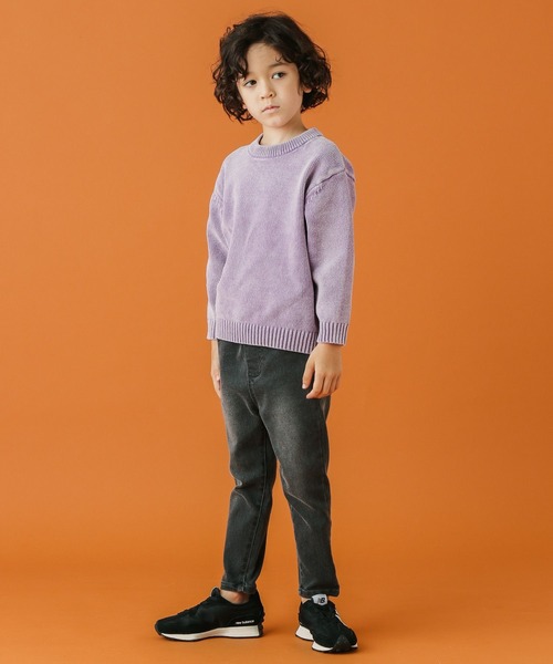 BAYFLOW(ベイフロー)の「【お家で洗える】アラエルモールニット(KIDS)(ニット/セーター・キッズ・ホワイト/イエロー/ブルー/ピンク/ブラウン/パープル・110cm/120cm/130cm/140cm)」の7枚目の写真