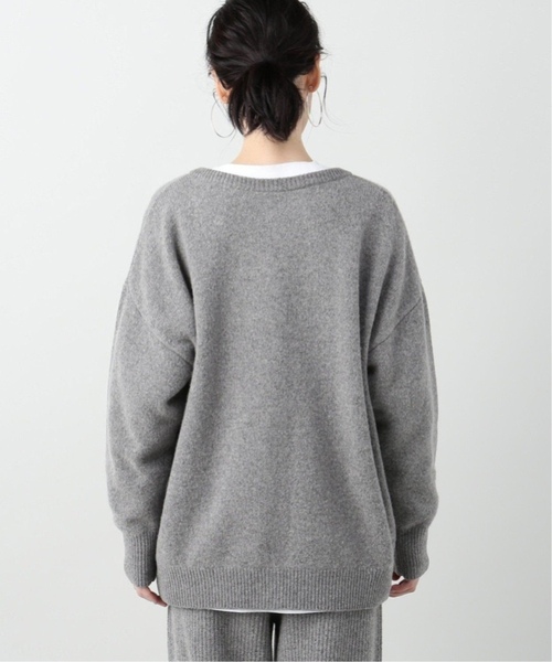 JOURNAL STANDARD relume（ジャーナルスタンダード　レリューム）の「《WEB限定追加》ラムナイロン天竺編み2WAYカーディガン（カーディガン/ボレロ・レディース・チャコールグレー/ネイビー・FREE）」の5枚目の写真