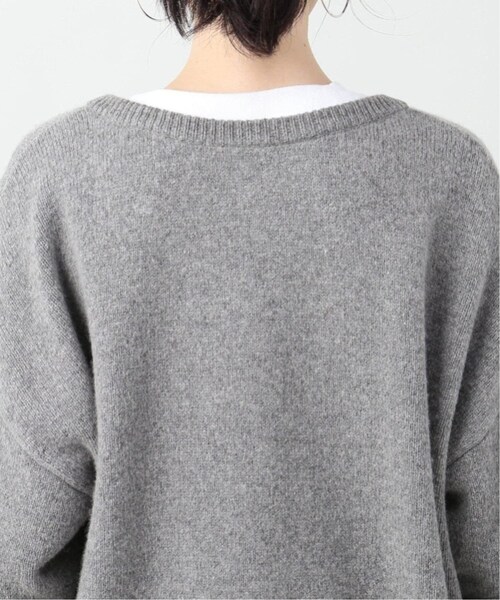 JOURNAL STANDARD relume（ジャーナルスタンダード　レリューム）の「《WEB限定追加》ラムナイロン天竺編み2WAYカーディガン（カーディガン/ボレロ・レディース・チャコールグレー/ネイビー・FREE）」の7枚目の写真