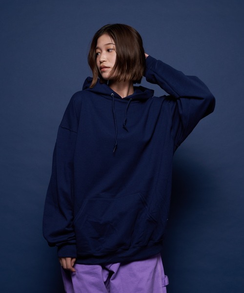 JERZEES（ジャージーズ）の「JERZEES-裏起毛プルパーカー（パーカー・メンズ・ホワイト/ブラック/グレー/ネイビー・M/L/XL）」の4枚目の写真