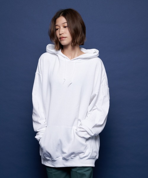 JERZEES（ジャージーズ）の「JERZEES-裏起毛プルパーカー（パーカー・メンズ・ホワイト/ブラック/グレー/ネイビー・M/L/XL）」の2枚目の写真