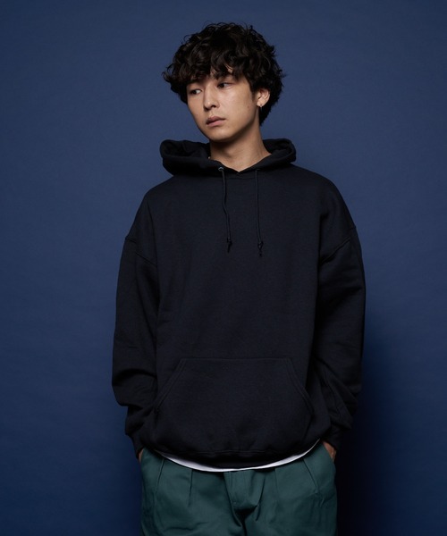 JERZEES（ジャージーズ）の「JERZEES-裏起毛プルパーカー（パーカー・メンズ・ホワイト/ブラック/グレー/ネイビー・M/L/XL）」の13枚目の写真