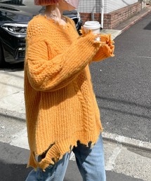 Alley by w closet | 【2WAY】【Alley】メッシュダメージニットプルオーバー(ニット/セーター)