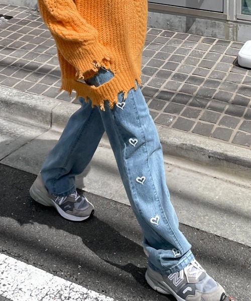 Alley by w closet（アリーバイダブルクローゼット）の「【前後2WAY/Alley】メッシュダメージニットプルオーバー（ニット/セーター・レディース・イエロー/オフホワイト/グリーン/ブルー・FREE）」の7枚目の写真