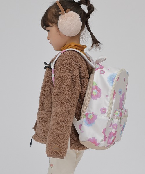HAKKA KIDS(ハッカキッズ)の「オリジナルフラワープリントリュック(バックパック/リュック・キッズ・グレー/オフホワイト/ブルー/ピンク・M)」の16枚目の写真
