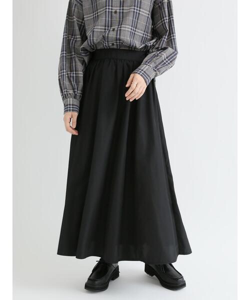 Samansa Mos2 blue（サマンサモスモスブルー）の「フレアロングスカート（スカート・レディース・ブラック/カーキ/モカ・ﾌﾘ-）」の4枚目の写真