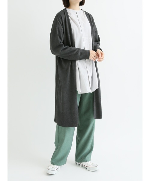 Samansa Mos2 blue(サマンサモスモスブルー)の「柄アソートノーカラーシャツ(シャツ/ブラウス・レディース・グレー/オフホワイト/ブルー・フリ-)」の16枚目の写真