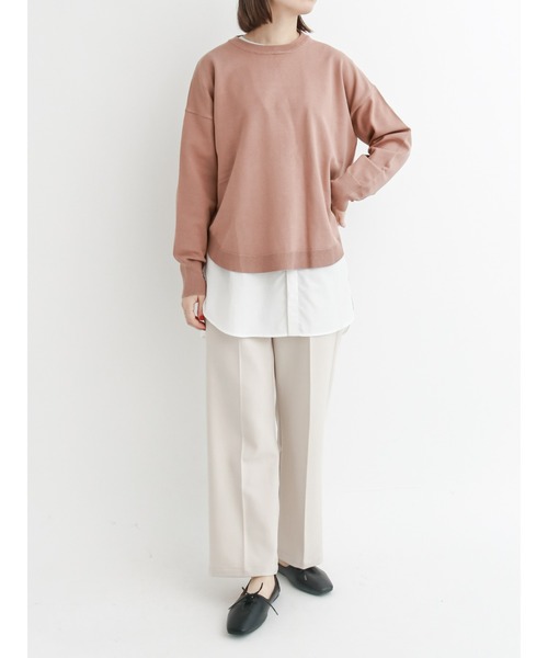 Samansa Mos2 blue(サマンサモスモスブルー)の「柄アソートノーカラーシャツ(シャツ/ブラウス・レディース・グレー/オフホワイト/ブルー・フリ-)」の8枚目の写真