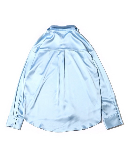 atmos pink(アトモスピンク)の「atmos pink サテンカラーシャツ / アトモスピンク サテンカラーシャツ(シャツ/ブラウス・レディース・サックスブルー/ブラック/カーキ・S/M)」の12枚目の写真
