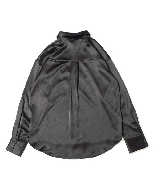 atmos pink(アトモスピンク)の「atmos pink サテンカラーシャツ / アトモスピンク サテンカラーシャツ(シャツ/ブラウス・レディース・サックスブルー/ブラック/カーキ・S/M)」の18枚目の写真