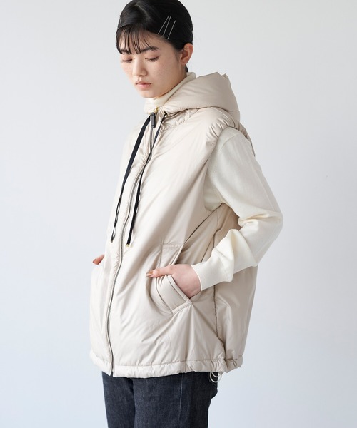 ルグラジック　中綿フードベスト　グレー LE GLAZIK（ルグラジック）の「LE GLAZIK | 中綿フードベスト