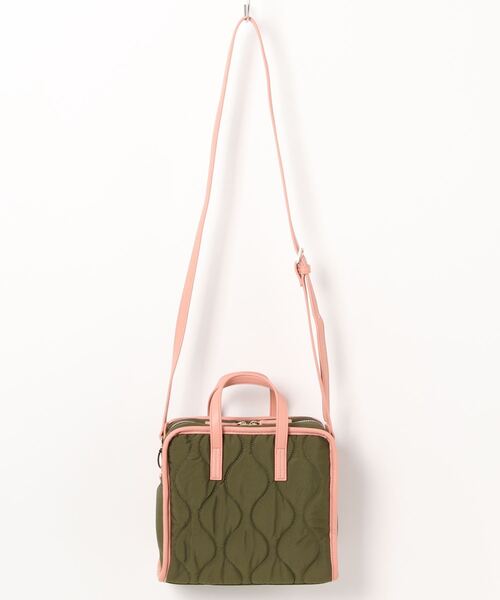 ACCOMMODE（アコモデ）の「バイカラーキルティングショルダーバッグ（ショルダーバッグ・レディース・イエロー/カーキ/アイボリー・FREE）」の7枚目の写真