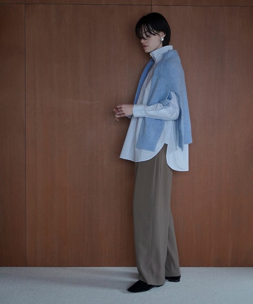 CLANE(クラネ)の「BASIC TUCK PANTS(その他パンツ・レディース・ボルドー/ベージュ/アイボリー/ブラック・0/1/2)」の18枚目の写真