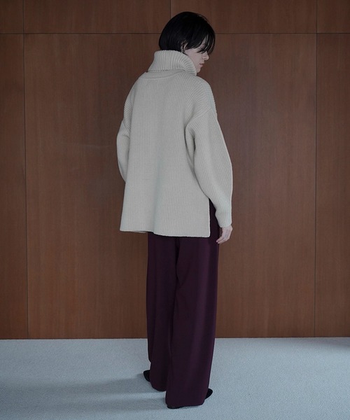 CLANE(クラネ)の「BASIC TUCK PANTS(その他パンツ・レディース・ボルドー/ベージュ/アイボリー/ブラック・0/1/2)」の14枚目の写真