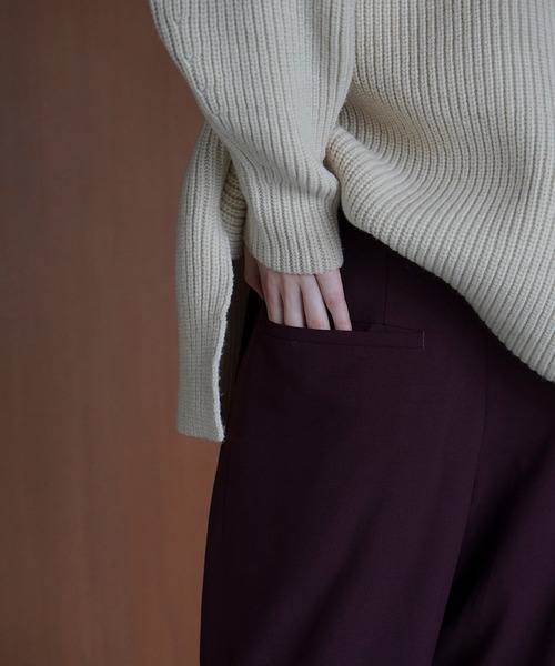 CLANE(クラネ)の「BASIC TUCK PANTS(その他パンツ・レディース・ボルドー/ベージュ/アイボリー/ブラック・0/1/2)」の11枚目の写真