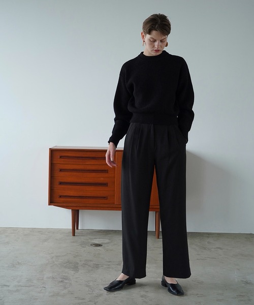 CLANE(クラネ)の「BASIC TUCK PANTS(その他パンツ・レディース・ボルドー/ベージュ/アイボリー/ブラック・0/1/2)」の22枚目の写真