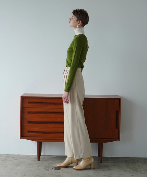 CLANE(クラネ)の「BASIC TUCK PANTS(その他パンツ・レディース・ボルドー/ベージュ/アイボリー/ブラック・0/1/2)」の9枚目の写真