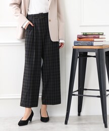 DRESKIP | 【センタープレス入りですっきり】両面起毛チェックアソート ワイドパンツ(その他パンツ)