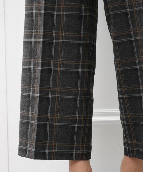 DRESKIP（ドレスキップ）の「◆【センタープレス入りですっきり】両面起毛チェックアソート ワイドパンツ（その他パンツ・レディース・グレー系その他2/ブラック系1/ネイビー系1/ブラック・03/02）」の10枚目の写真