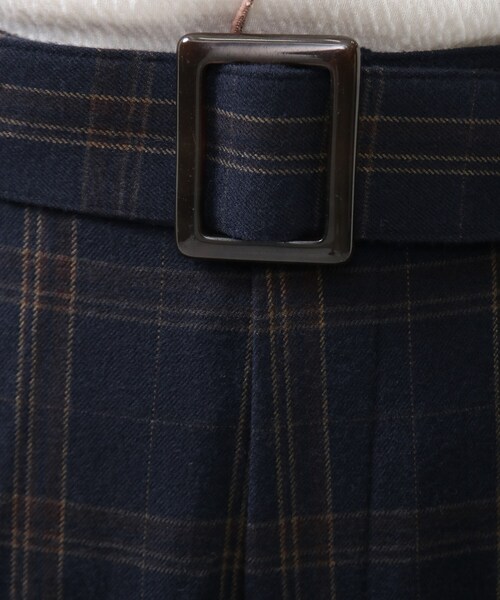 DRESKIP（ドレスキップ）の「◆【センタープレス入りですっきり】両面起毛チェックアソート ワイドパンツ（その他パンツ・レディース・グレー系その他2/ブラック系1/ネイビー系1/ブラック・03/02）」の12枚目の写真