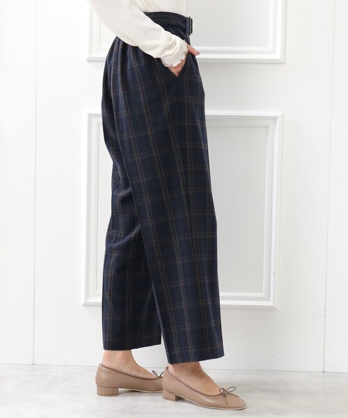 DRESKIP（ドレスキップ）の「◆【センタープレス入りですっきり】両面起毛チェックアソート ワイドパンツ（その他パンツ・レディース・グレー系その他2/ブラック系1/ネイビー系1/ブラック・03/02）」の16枚目の写真