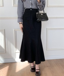 ハイウエストストレッチデニムマーメイドスカート