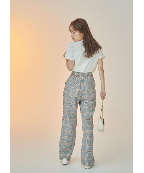 N WITH.(エヌウィズ)の「チェック柄ストレートパンツ(その他パンツ・レディース・ブラウン/グレー・FREE)」の5枚目の写真