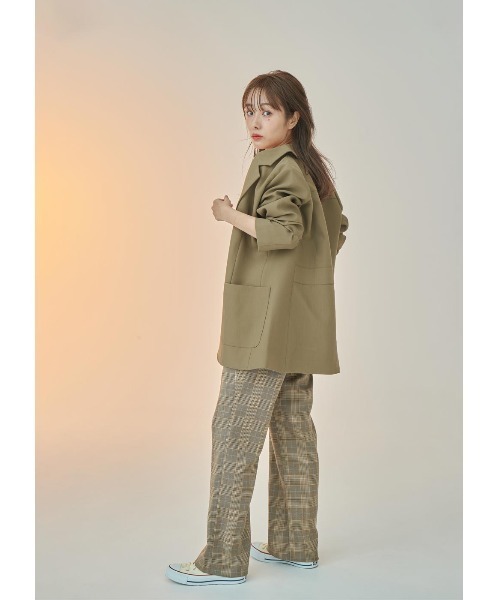 N WITH.(エヌウィズ)の「チェック柄ストレートパンツ(その他パンツ・レディース・ブラウン/グレー・FREE)」の8枚目の写真