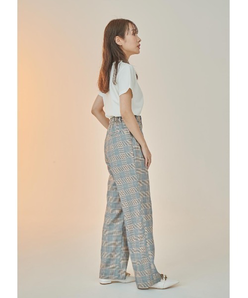 N WITH.(エヌウィズ)の「チェック柄ストレートパンツ(その他パンツ・レディース・ブラウン/グレー・FREE)」の11枚目の写真