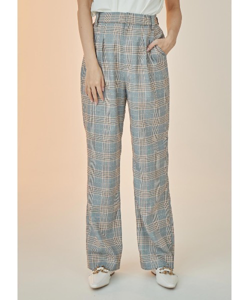 N WITH.(エヌウィズ)の「チェック柄ストレートパンツ(その他パンツ・レディース・ブラウン/グレー・FREE)」の12枚目の写真