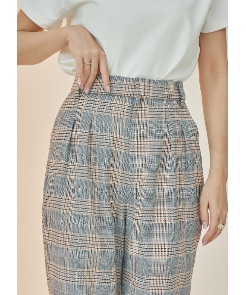 N WITH.(エヌウィズ)の「チェック柄ストレートパンツ(その他パンツ・レディース・ブラウン/グレー・FREE)」の13枚目の写真