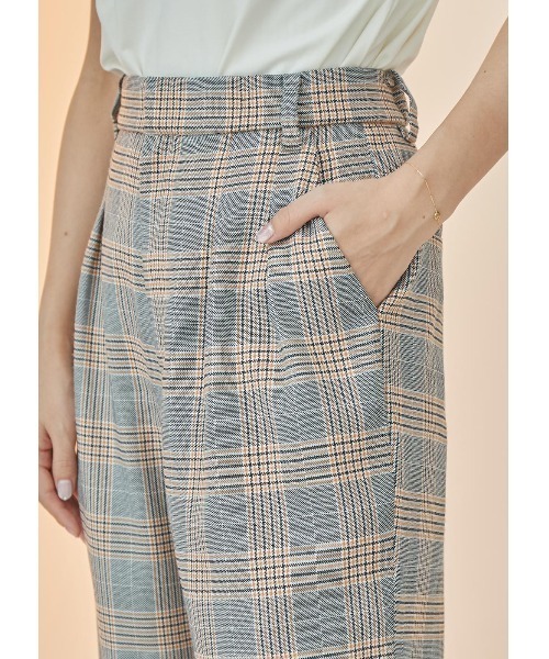 N WITH.(エヌウィズ)の「チェック柄ストレートパンツ(その他パンツ・レディース・ブラウン/グレー・FREE)」の14枚目の写真