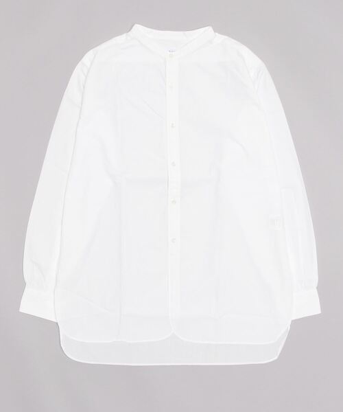 SETTO（セット）の「ギザコットンノーカラーシャツ（シャツ/ブラウス・メンズ・ブラック/ホワイト・S/M）」の2枚目の写真