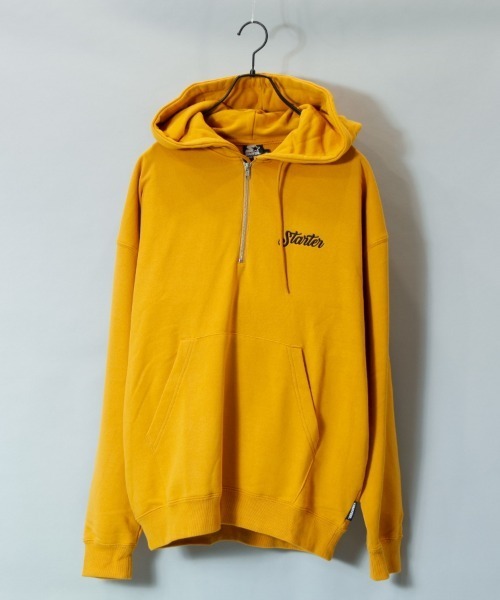 STARTER（スターター）の「JE-STARTER.ハーフジップ裏毛パーカー（パーカー・メンズ・ホワイト/ブラック/グリーン/マスタード・XL/M）」の8枚目の写真