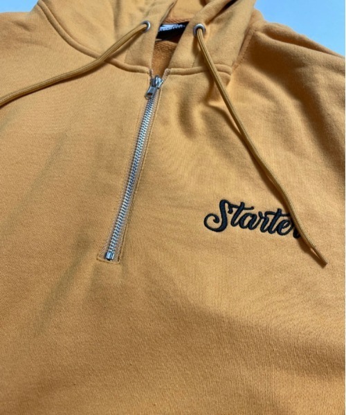 STARTER（スターター）の「JE-STARTER.ハーフジップ裏毛パーカー（パーカー・メンズ・ホワイト/ブラック/グリーン/マスタード・XL/M）」の9枚目の写真