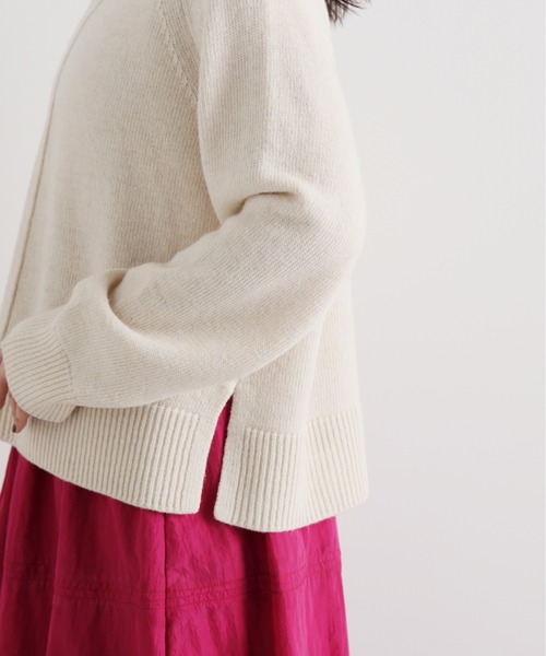 N.（N. Natural Beauty Basic）（エヌエヌナチュラルビューティーベーシック）の「【横田ひかるさん着用】◆ラムウール混ハイネックニット（ニット/セーター・レディース・ブルー/オフホワイト/ピンク/ブラック・MEDIUM）」の13枚目の写真