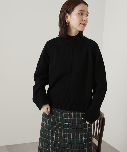 N.（N. Natural Beauty Basic）（エヌエヌナチュラルビューティーベーシック）の「【横田ひかるさん着用】◆ラムウール混ハイネックニット（ニット/セーター・レディース・ブルー/オフホワイト/ピンク/ブラック・MEDIUM）」の14枚目の写真