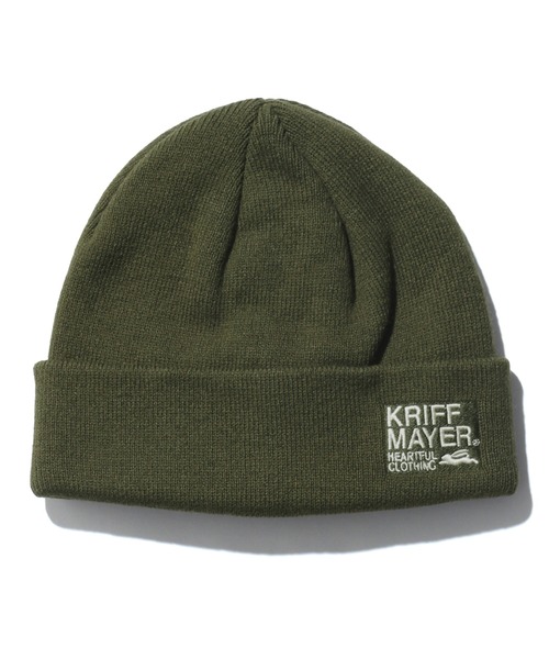KRIFF MAYER(クリフメイヤー)の「【KRIFF MAYER/クリフメイヤー】ワンポイント刺繍ニットワッチ/ビーニー(ニットキャップ/ビーニー・メンズ・ライトブラウン/ブラック/カーキ/ベージュ/ダークブラウン・FREE)」の5枚目の写真