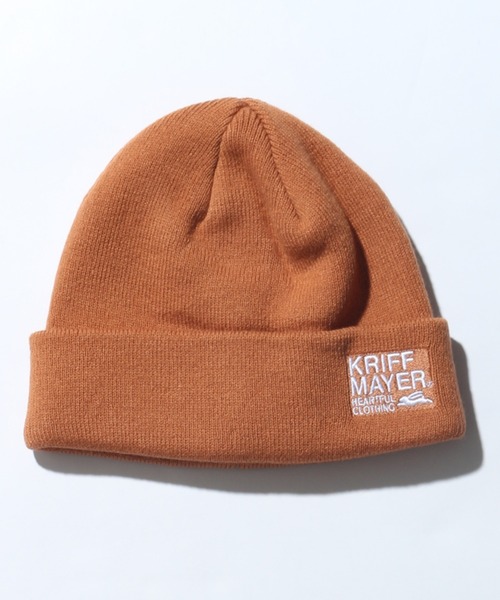 KRIFF MAYER(クリフメイヤー)の「【KRIFF MAYER/クリフメイヤー】ワンポイント刺繍ニットワッチ/ビーニー(ニットキャップ/ビーニー・メンズ・ライトブラウン/ブラック/カーキ/ベージュ/ダークブラウン・FREE)」の3枚目の写真