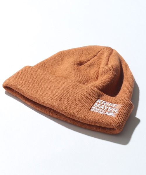 KRIFF MAYER(クリフメイヤー)の「【KRIFF MAYER/クリフメイヤー】ワンポイント刺繍ニットワッチ/ビーニー(ニットキャップ/ビーニー・メンズ・ライトブラウン/ブラック/カーキ/ベージュ/ダークブラウン・FREE)」の14枚目の写真