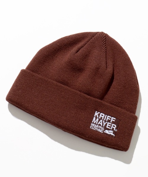 KRIFF MAYER(クリフメイヤー)の「【KRIFF MAYER/クリフメイヤー】ワンポイント刺繍ニットワッチ/ビーニー(ニットキャップ/ビーニー・メンズ・ライトブラウン/ブラック/カーキ/ベージュ/ダークブラウン・FREE)」の10枚目の写真